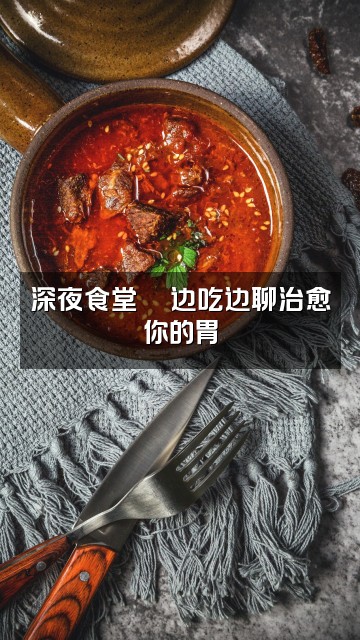 抖音您的小刘呀(声控助眠)视频封面:深夜食堂🍜边吃边聊治愈你的胃